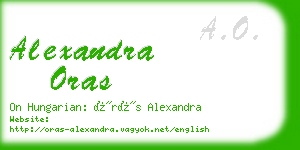 alexandra oras business card